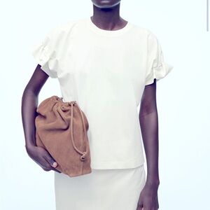 COS women’s white tee with sleeve detail